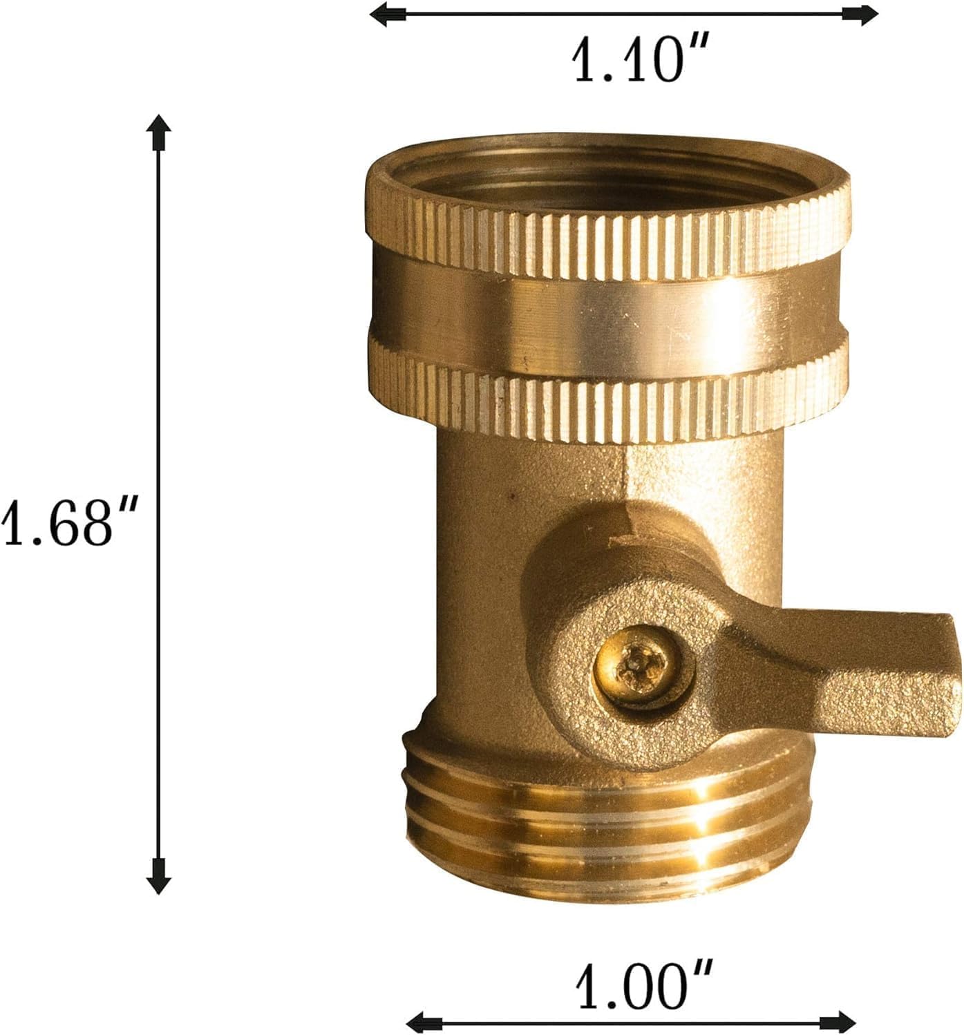 Brass Garden Hose Shut Off Valve, 4 Pack Heavy Duty 3/4 Inch Solid Brass Garden Hose Shut Off Valve with 4 Extra Rubber Washers โ image 3