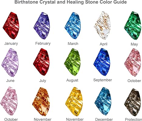 Infinity Love Heart Birthstone Earrings for Women, Crystal Stud Earrings with Healing Stones, Allergy-Free Jewelry for Women with Gift Box, Silver-tone — image 3