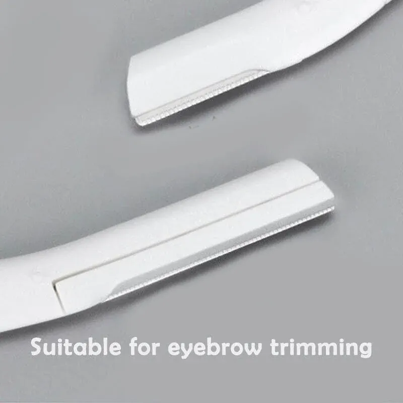 3Pcs Eyebrow Razor Set Facial Hair Remover Dermaplaning Shaving Tool Kit - Clear eyebrow razor*2+Scissor comb — image 3