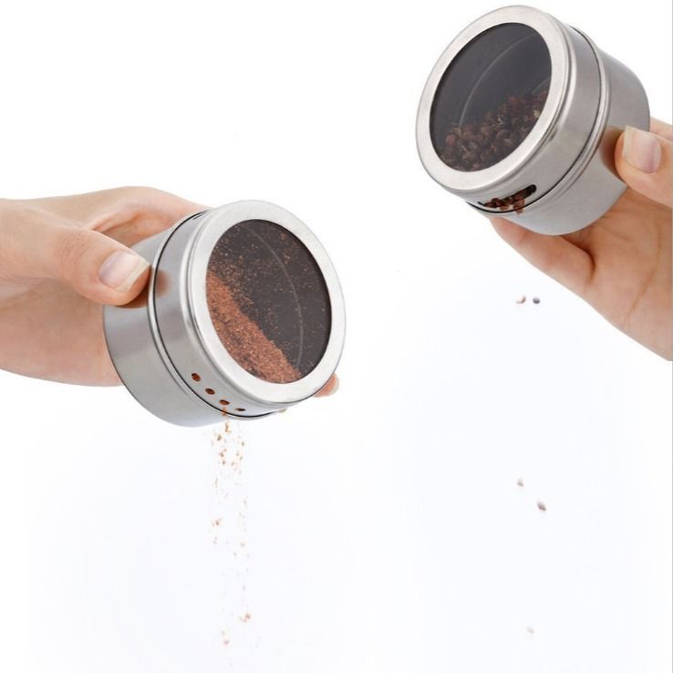 Outdoor Portable Travel Picnic Barbecue Camping Equipment Seasoning Jar Stainless Steel Spice Salt Kitchen Cooking Utensils — image 2