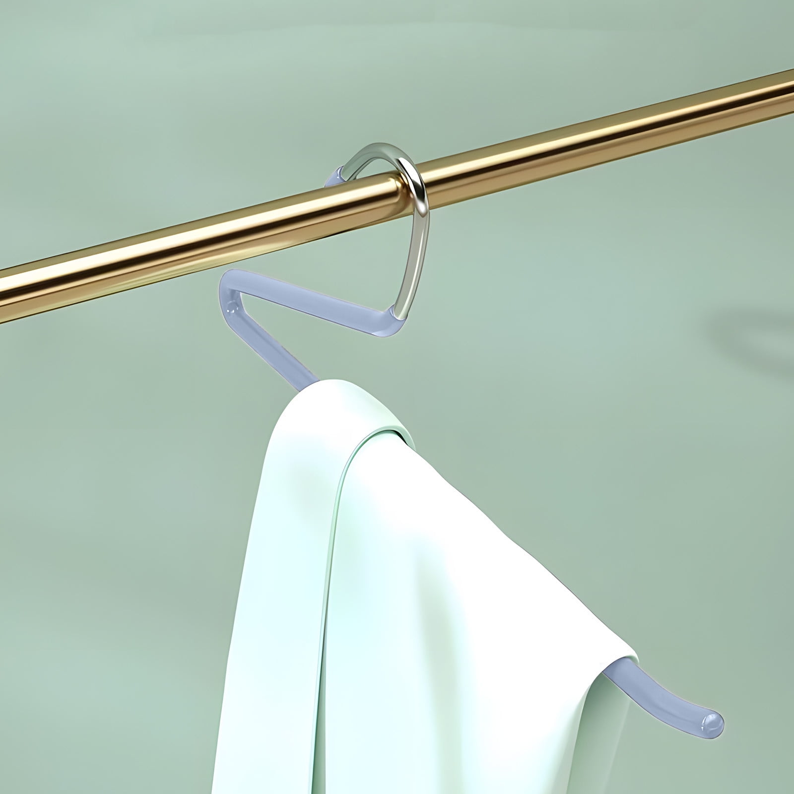 Heavy Duty Metal Pants Hangers, Jean Hangers for Closet, Open Ended Clothes Hanger for Pant Slack Trouser Scarf, Space Saving, Non Slip 14×4.7 in Pink — image 4