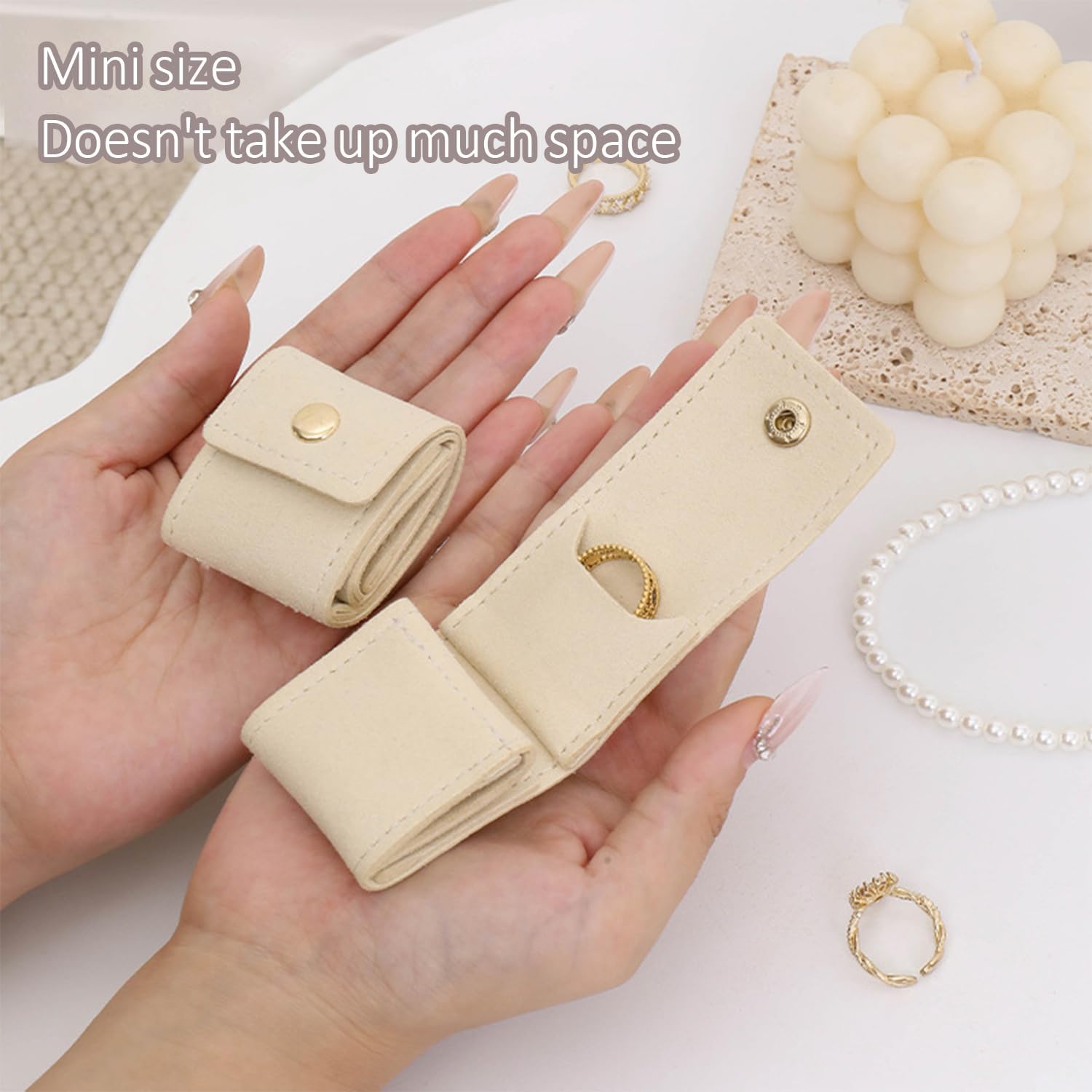 3-Piece Foldable Jewelry Organizer Case for Necklaces and Rings โ image 3