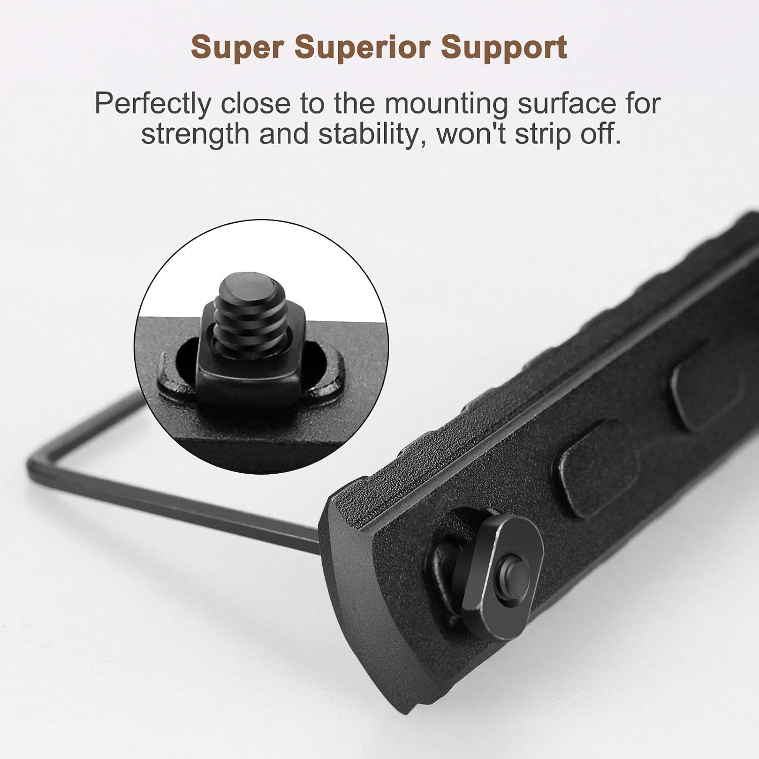 Single Aluminium Picatinny Accessory Rail Set with 13 T Nuts, Screws and Wrench for Mounting Compatible Accessories, 3 to 13 Slots — image 3