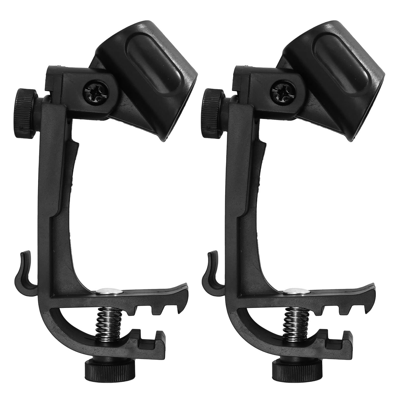 2-PCS Microphone Clips for Drums Microphone Clip Microphone Clips for Stands Mic Clips Adjustable Drum Loop Microphone Clips