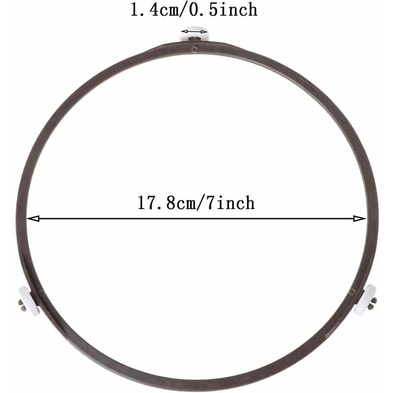 Microwave Oven Turntable Bracket 17.8Cm Diameter 1.4 Universal Microwave Accessories Glass Ring — image 2