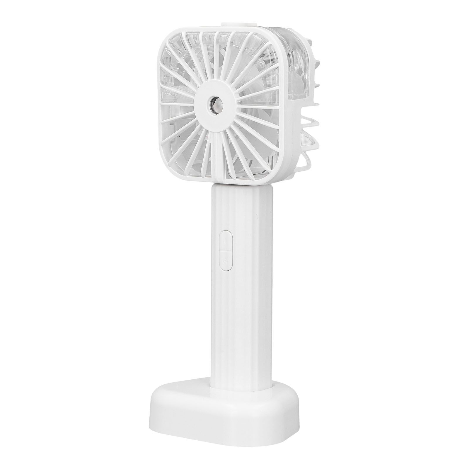 Hand Held Misting Fan Portable Battery Operated USB Rechargeable Quiet Spray Cooling Fan for Travel Outdoors White โ image 2