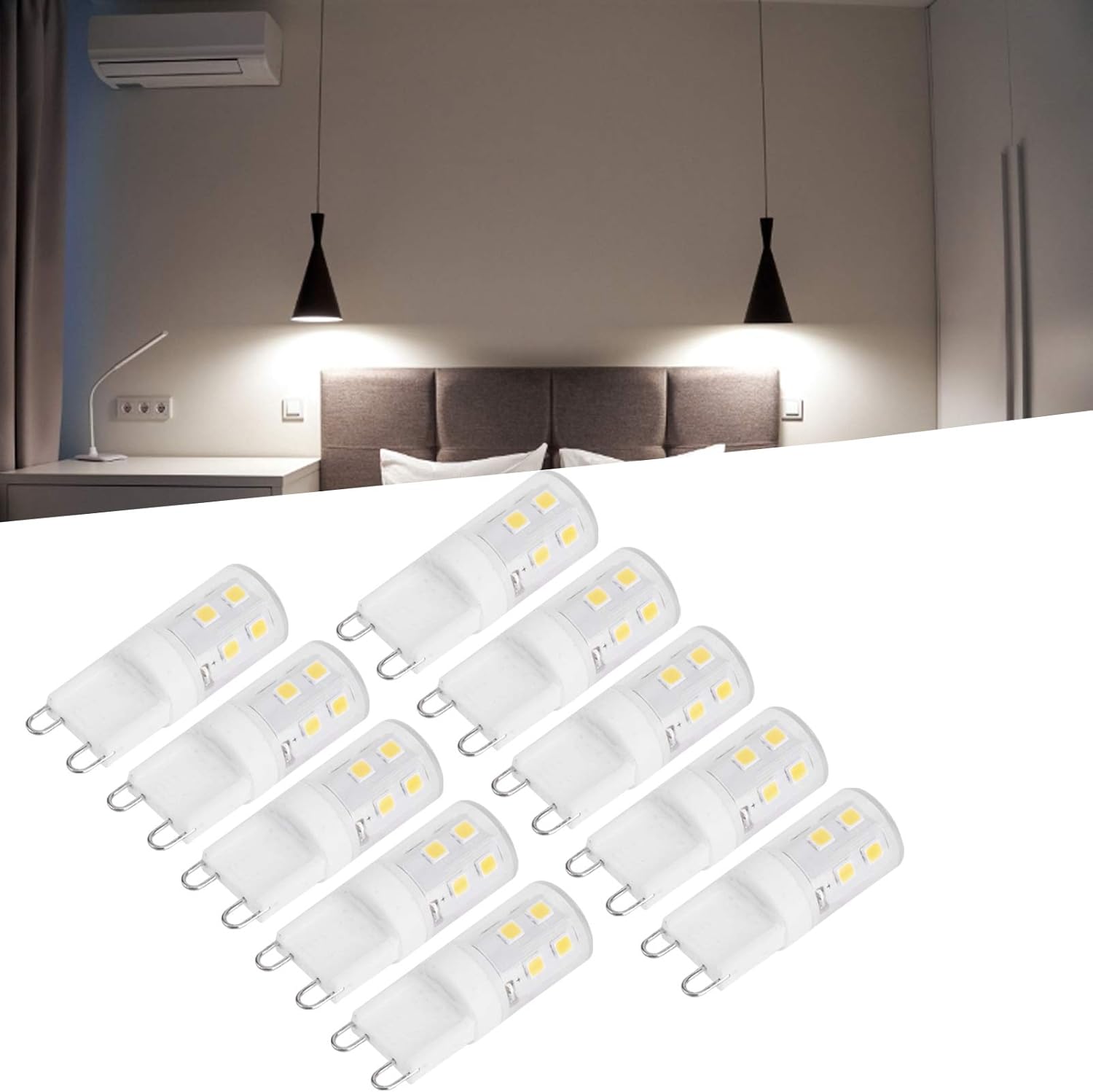 10pcs G9 2W 16LED Mini LED Bulbs, Ceramic Base, Eye Protection, Dimmable Design, Energy Saving Equivalent to 30 Watt Halogen — image 4
