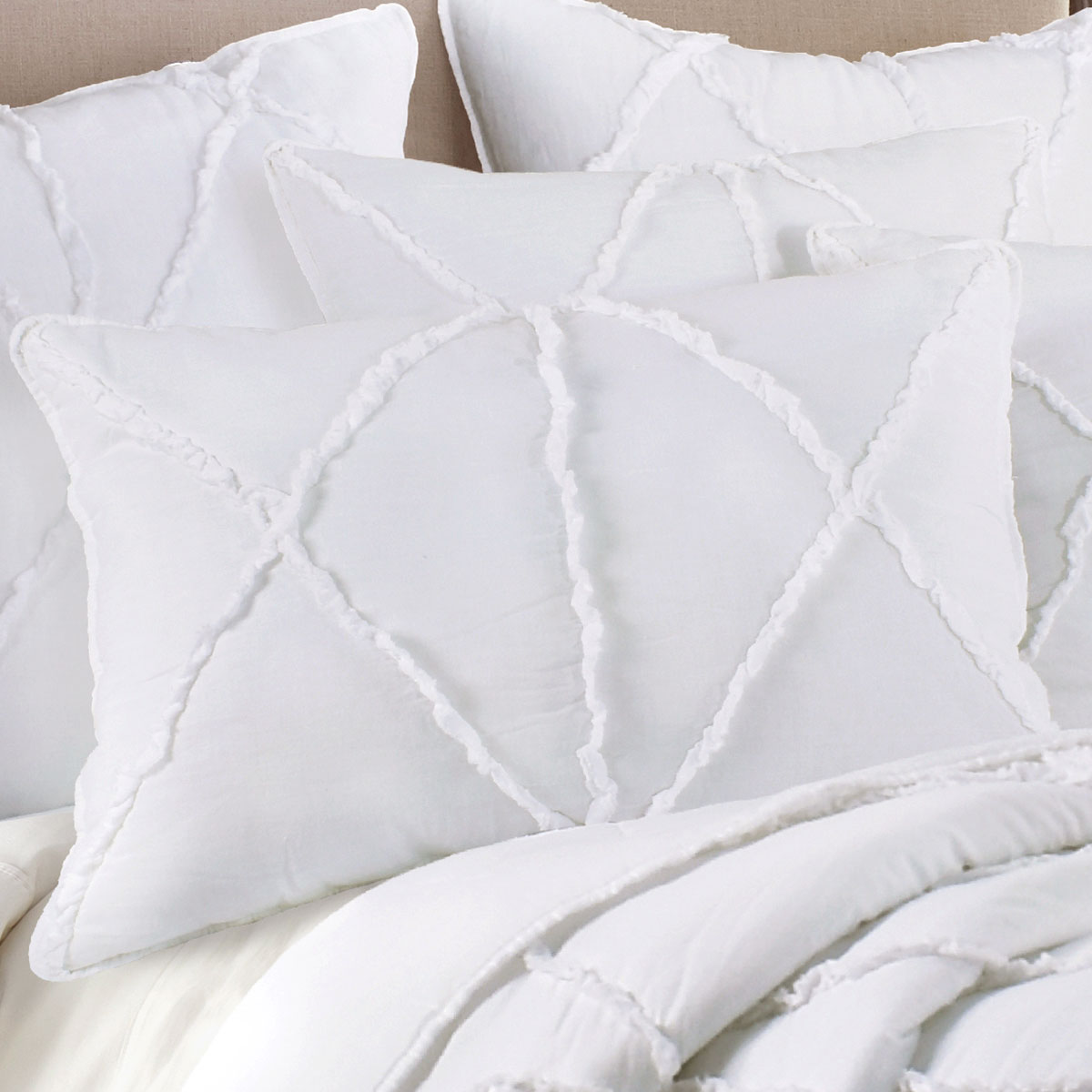 Jenny Mclean Bobby Ruffle White 3 Piece Coverlet Set Queen — image 2