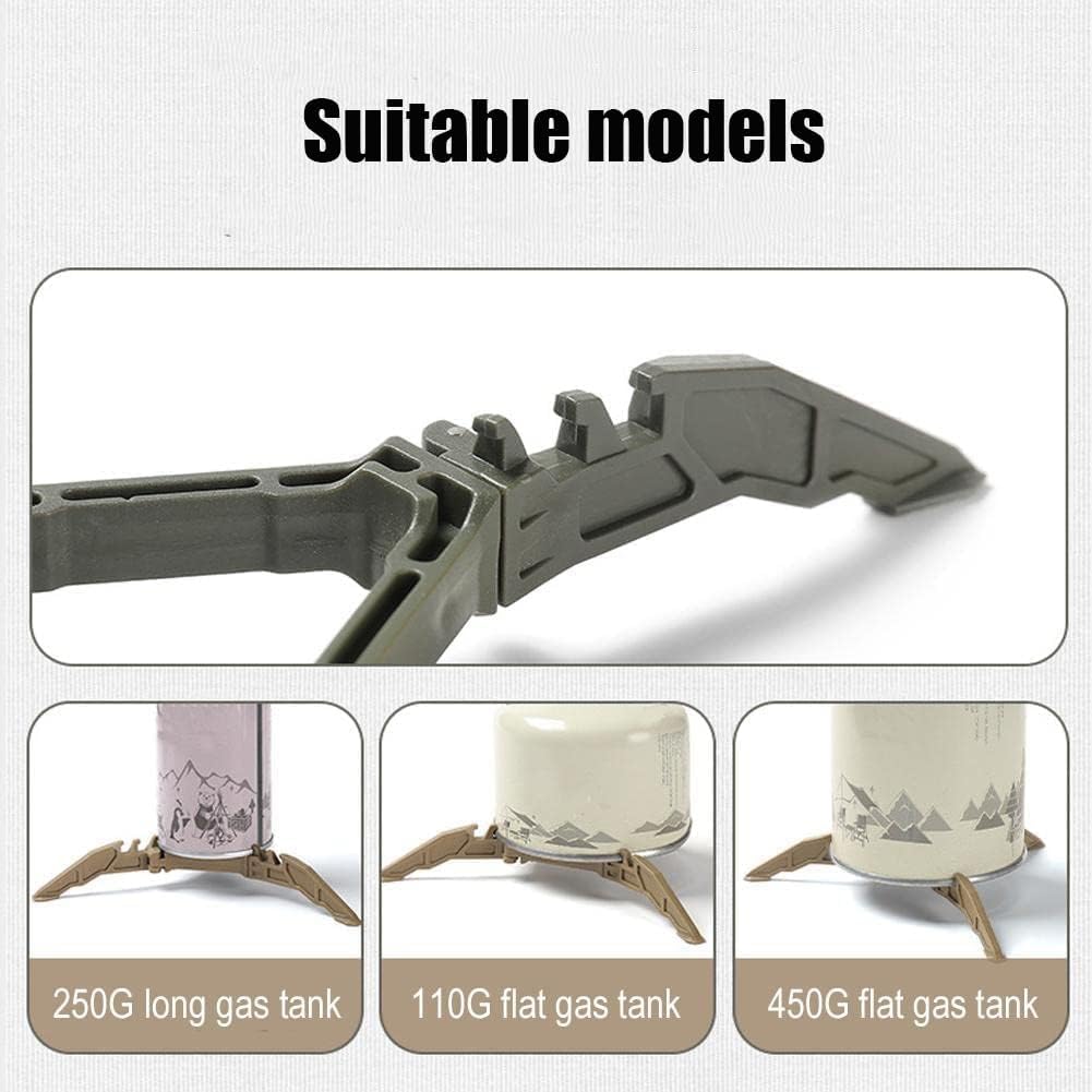 2Pcs Camping Stove Fuel Can Stabilizer, Mini Foldable Outdoor Hiking Cooking Gas Tank Bracket,Foldable Cartridge Canister Tripod (Oranger) โ image 3