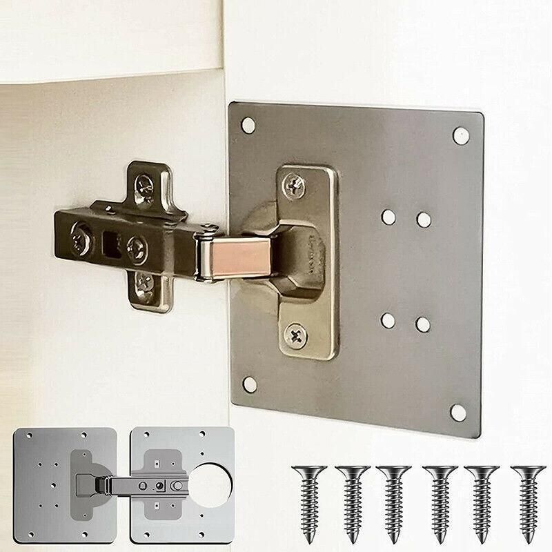 Hinge Repair Plate Rust Resistant Steel Furniture Cupboard Repair Mount Tool Au — image 3