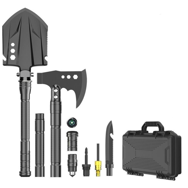 multifunctional entrenching shovel, axe set, outdoor camping, folding shovel, vehicle mounted tool, emergency kit, Australian outback, hiking tool, digging axe โ image 5