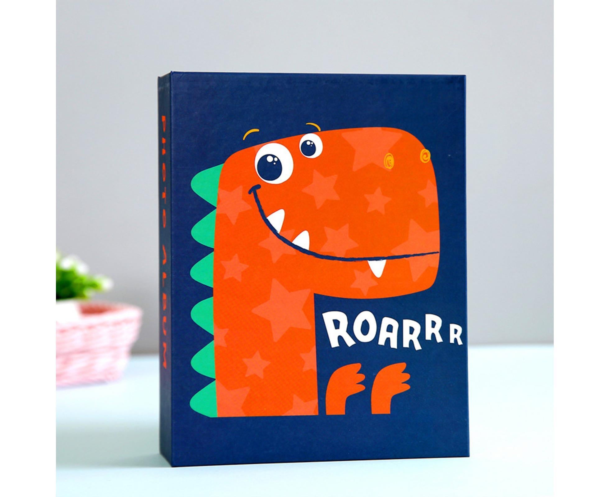 Hardcover Photo Album Large Capacity 100 Clear Pockets DIY Family Wedding Anniversary Picture Collection Photo Holder Home Supplies - Orange — image 3