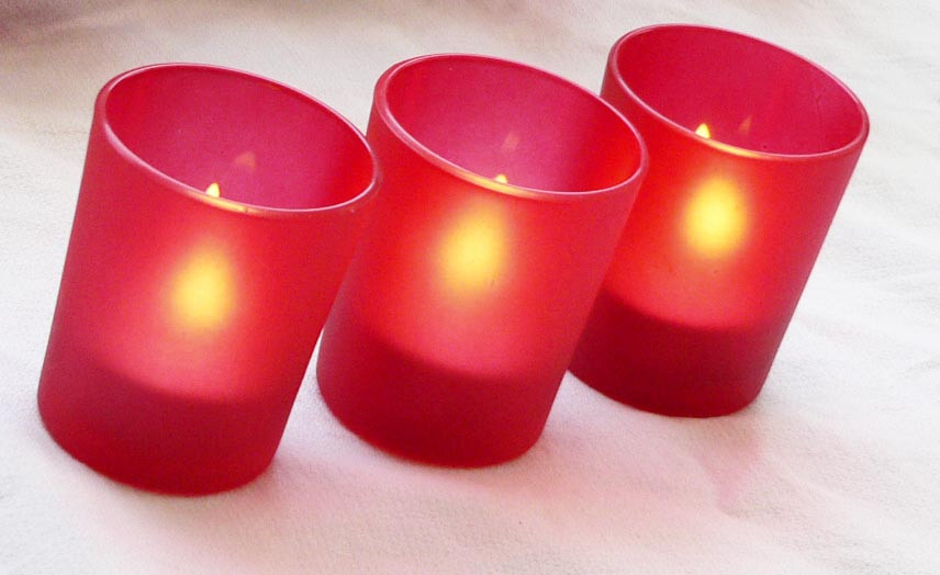 10 Pack Red Frosted Glass Votive Tealight Candle Holders Valentines Day Xmas Wedding Decor Glass Candlestick Party Decorations Bridal Baby Shower Event — image 5