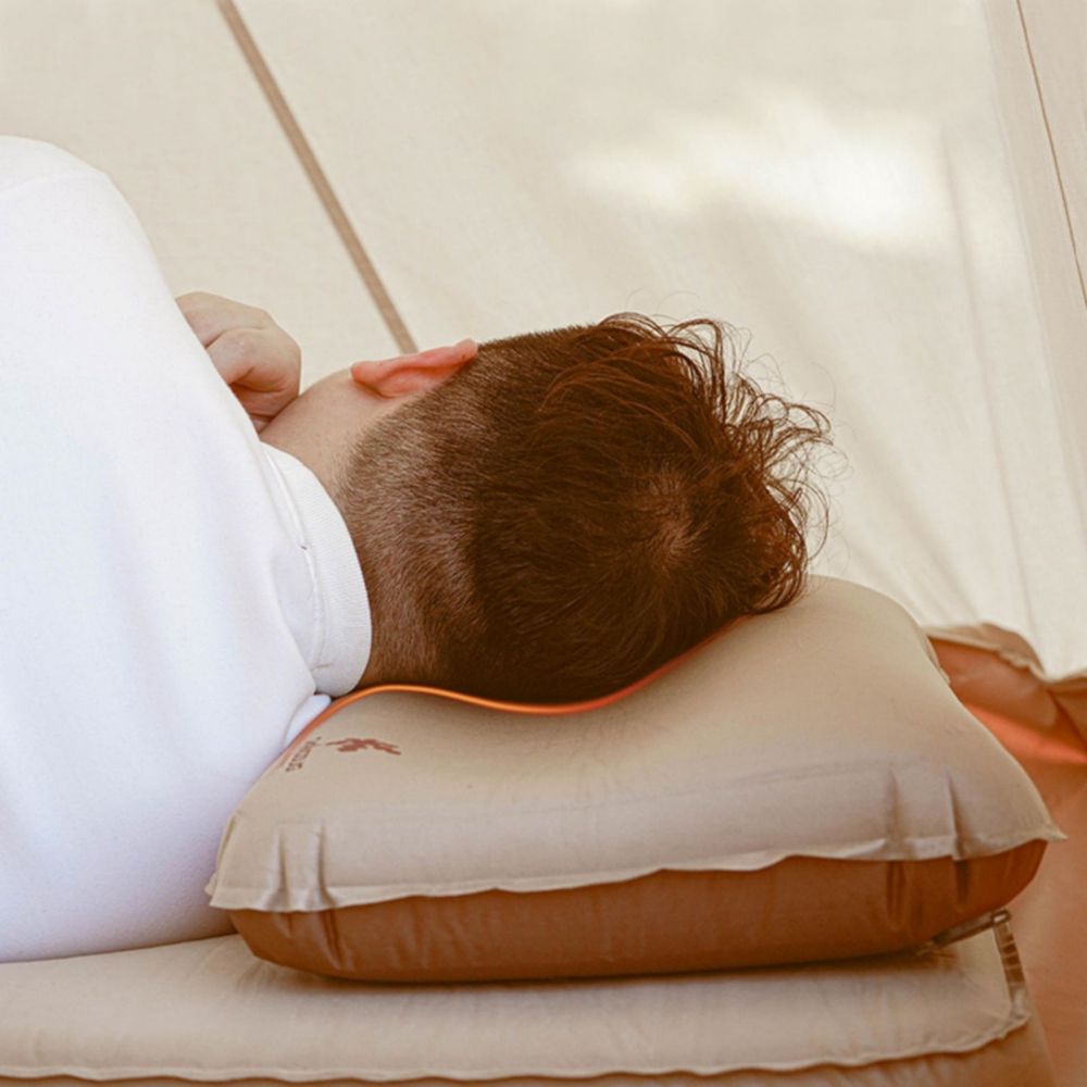Self Inflating Camping Pillow with Ergonomic 3D Support - Gold โ image 6