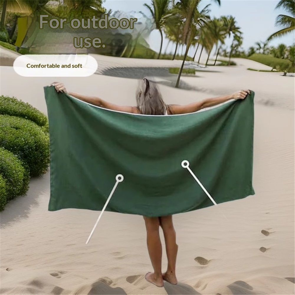 Magnetic Bath Towel Oversized Quick-Dry Microfiber Towel with Magnetic Closure, Super Absorbent & Sand-Resistant for Beach, Pool, Travel, Gym & Camping 75"x30" — image 2