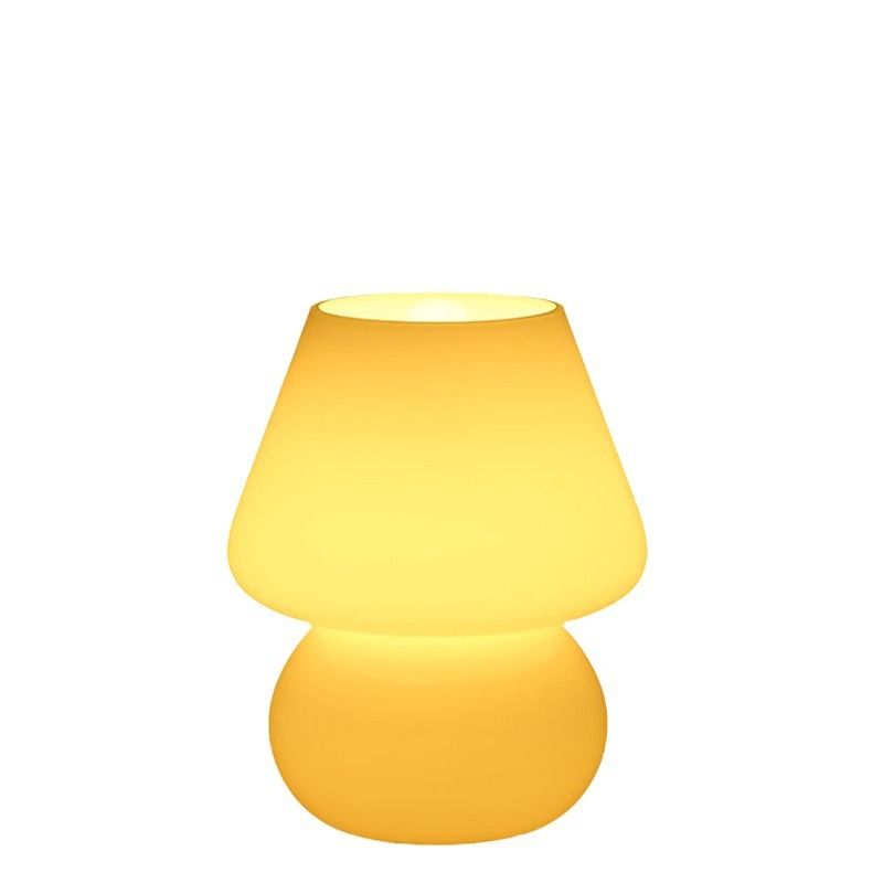 Mushroom lamp, Glass Vintage Beside Lamp with 7 Color Temperature Modes, Dimmable Mushroom Night Light, Small Nightstand Desk lamp
