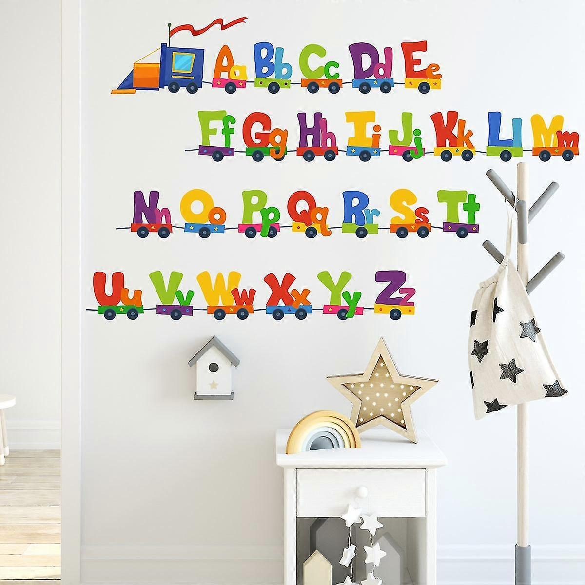 Colorful Animal Alphabet Abc babies Wall Stickers Peel And Stick Decals Removable Nursery Bedroom Living Room Art Murals — image 2