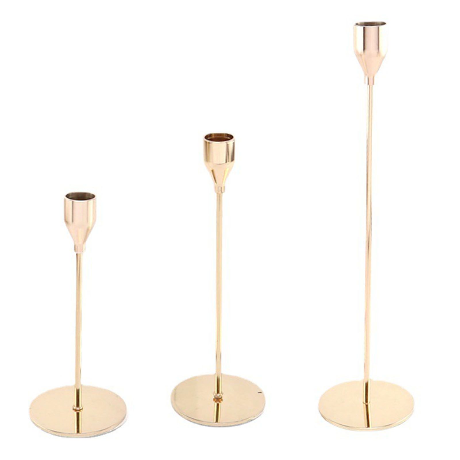 Candle Holders Set of 3 for Taper Candles Decorative Candlestick Metal Stand for Wedding Dinning Party โ image 2