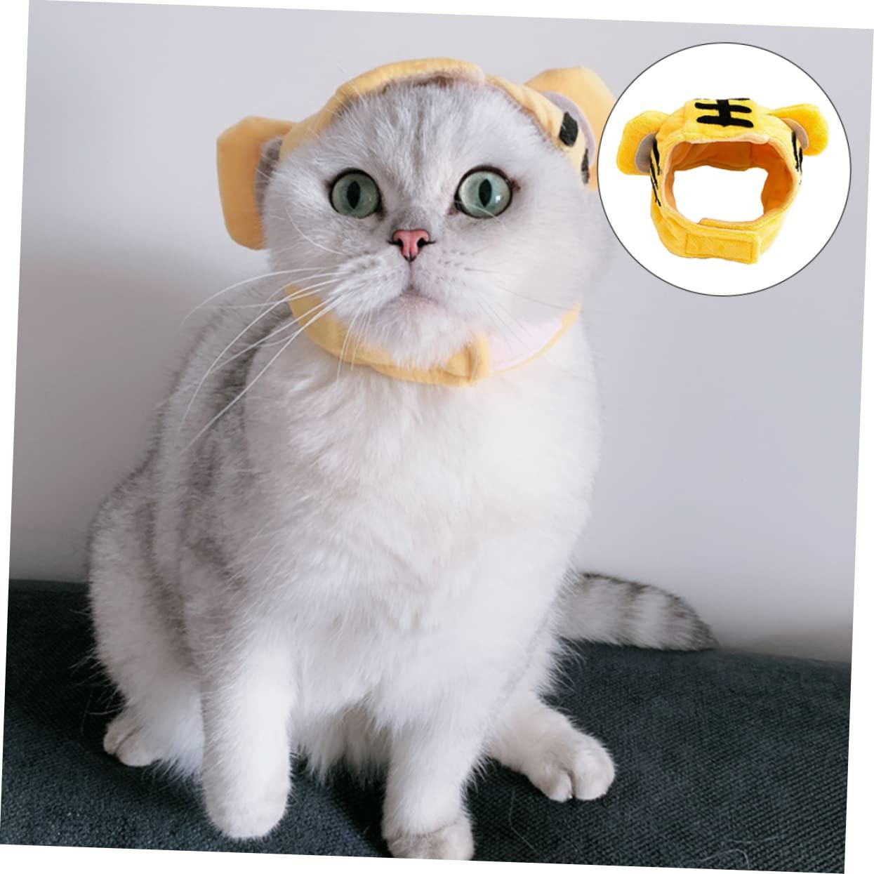 Cat Tiger Headdress Cat Halloween Headdress Dog Role Playing Hat Cat Plush Hat Mini Decorative Dog Winter Hat — image 4