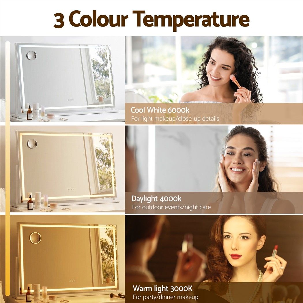 Embellir 100x70cm Makeup Mirror 360 degree Rotatable Vanity Mirror 10x magnifing โ image 4