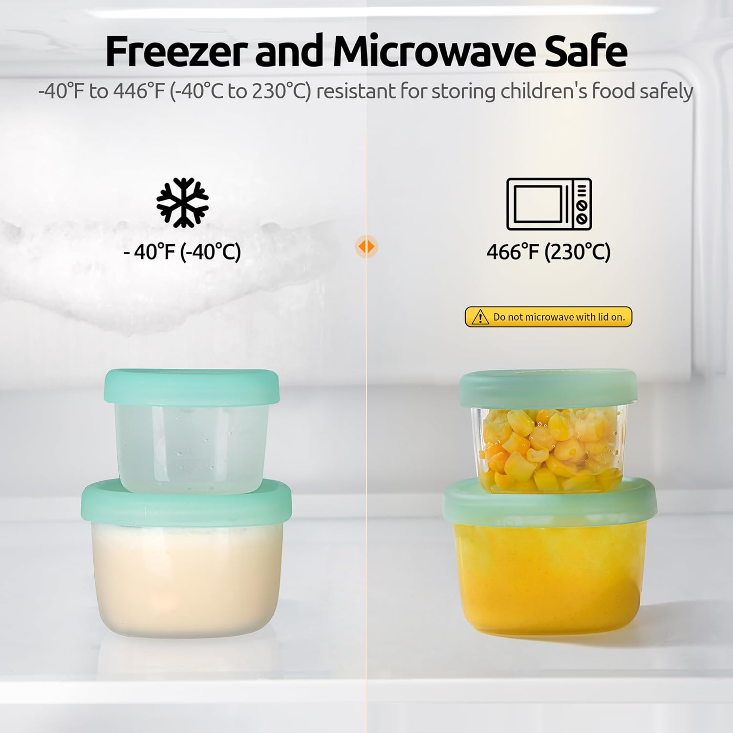 3oz 6oz Small Storage Containers: Food Grade Liquid-Silicone Freezer Box with Airtight Lid, Microwave Safe with Clear Measurements, Reusable for Meal Prepping — image 4