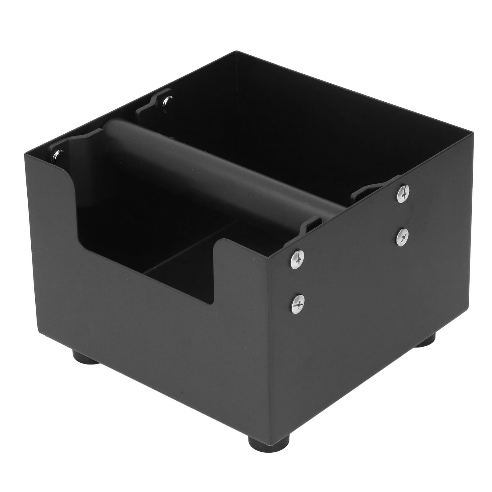 Coffee Knock Box Ground Waste Bin Container Stainless Steel Drawer Type Small Square Black โ image 4
