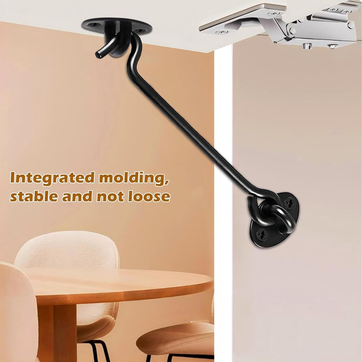 2 pieces - Wind hook - 6 inch - Wind hooks - Door hinges - Door bolt - Hinge - barn door hook - hook and eye bolt - cabin hooks and eye bolt - swivel window — image 4