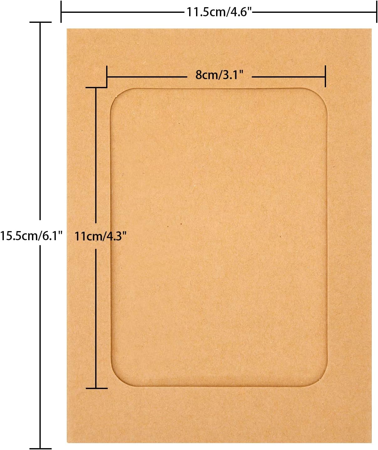 30Pcs Brown Paper Picture Frames, 4x6 inch Cardboard Photo Frames with Wooden Clips and String, DIY Picture Frames for Kids Artwork, Bedroom, Classroom Wall — image 2