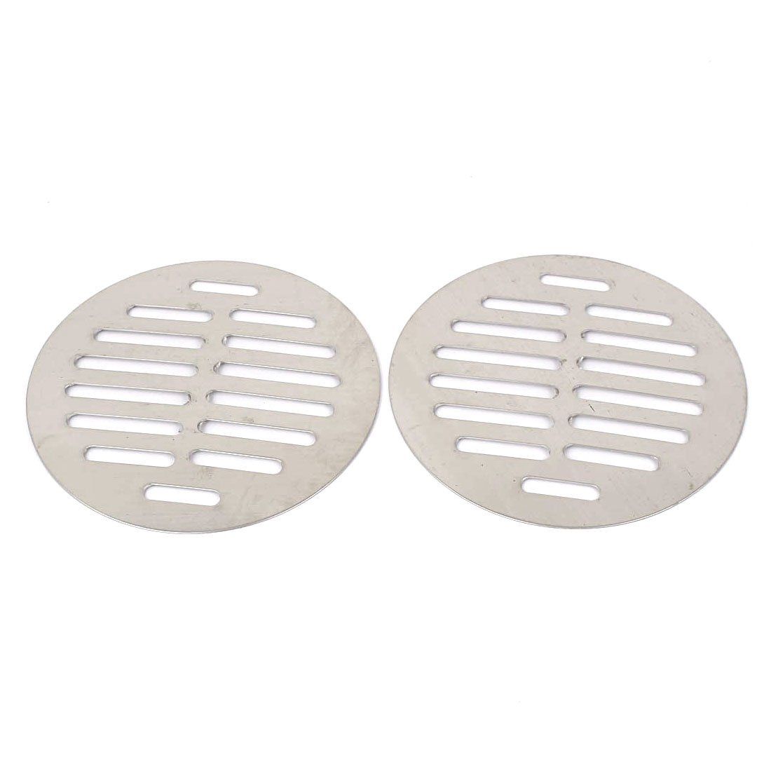2pc Stainless Steel Round Sink Floor Drain Strainer Cover Dia Floor Drain Replacement Filter Cap Screw-On Round Shower Drain Cover