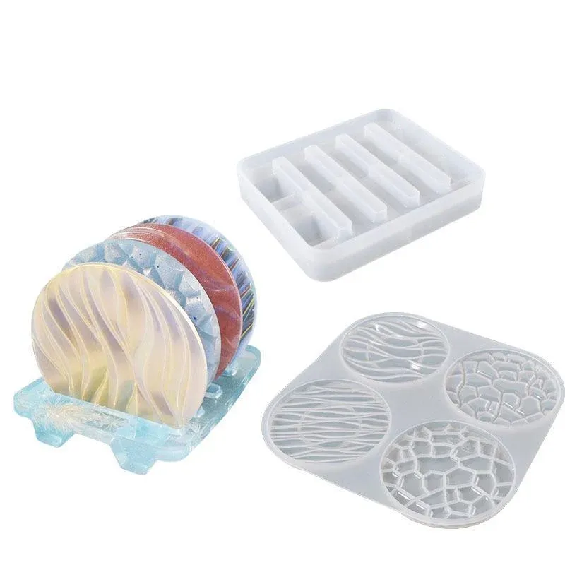 Coaster Cup Mat Mold Wave Diamond Pattern Silicone Mould for Epoxy Resin Casting โ image 6