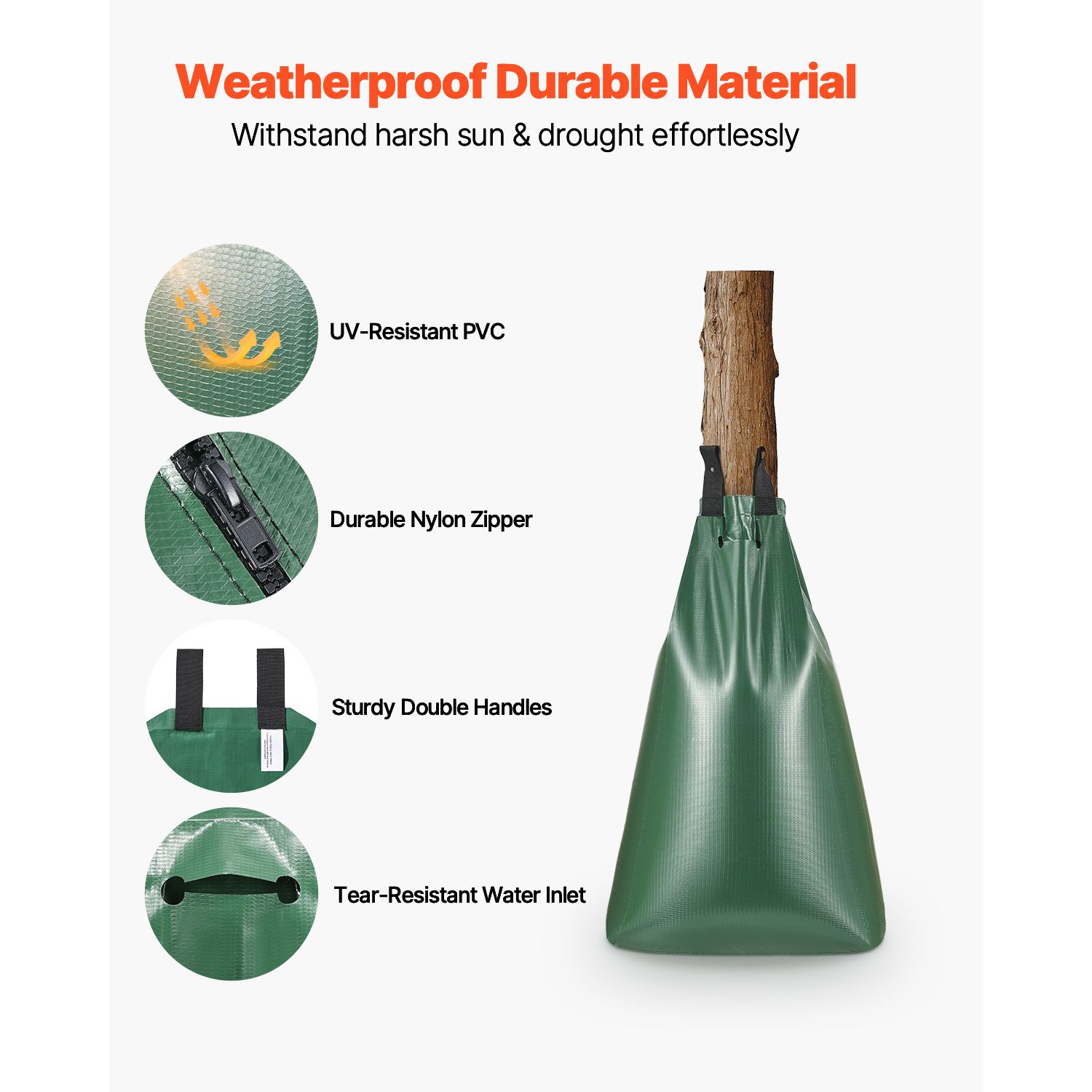 Tree Watering Bag, 12 Packs 20 Gallons Watering Bags for New Trees, 5-9 Hours Slow Release Refillable Tree Drip Irrigation Bags with Zipper, Durable Tree โ image 3