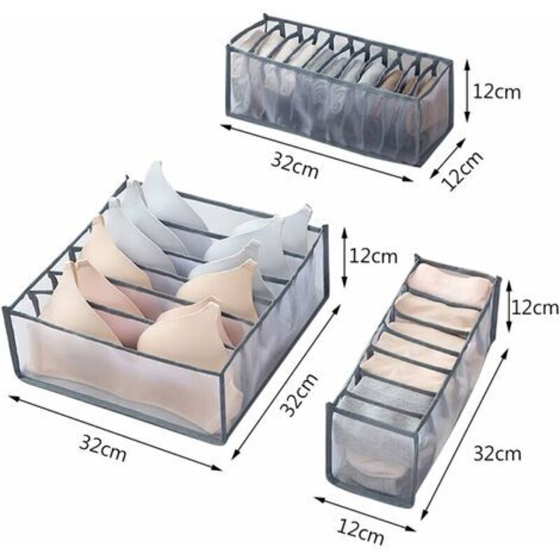 6 pcs Underwear Drawer Organizer Foldable Storage Box Large Capacity Drawer Storage Box For Storing Underwear, Socks โ image 2