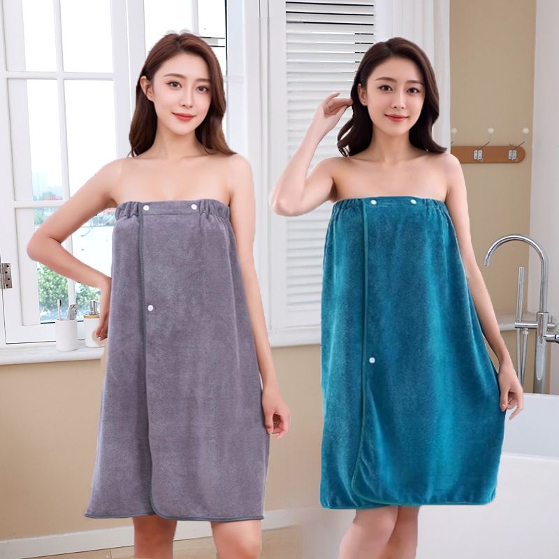 Youyou Wearable Bath Towel 300gsm Microfiber Gray and Purple 140/70cm — image 2