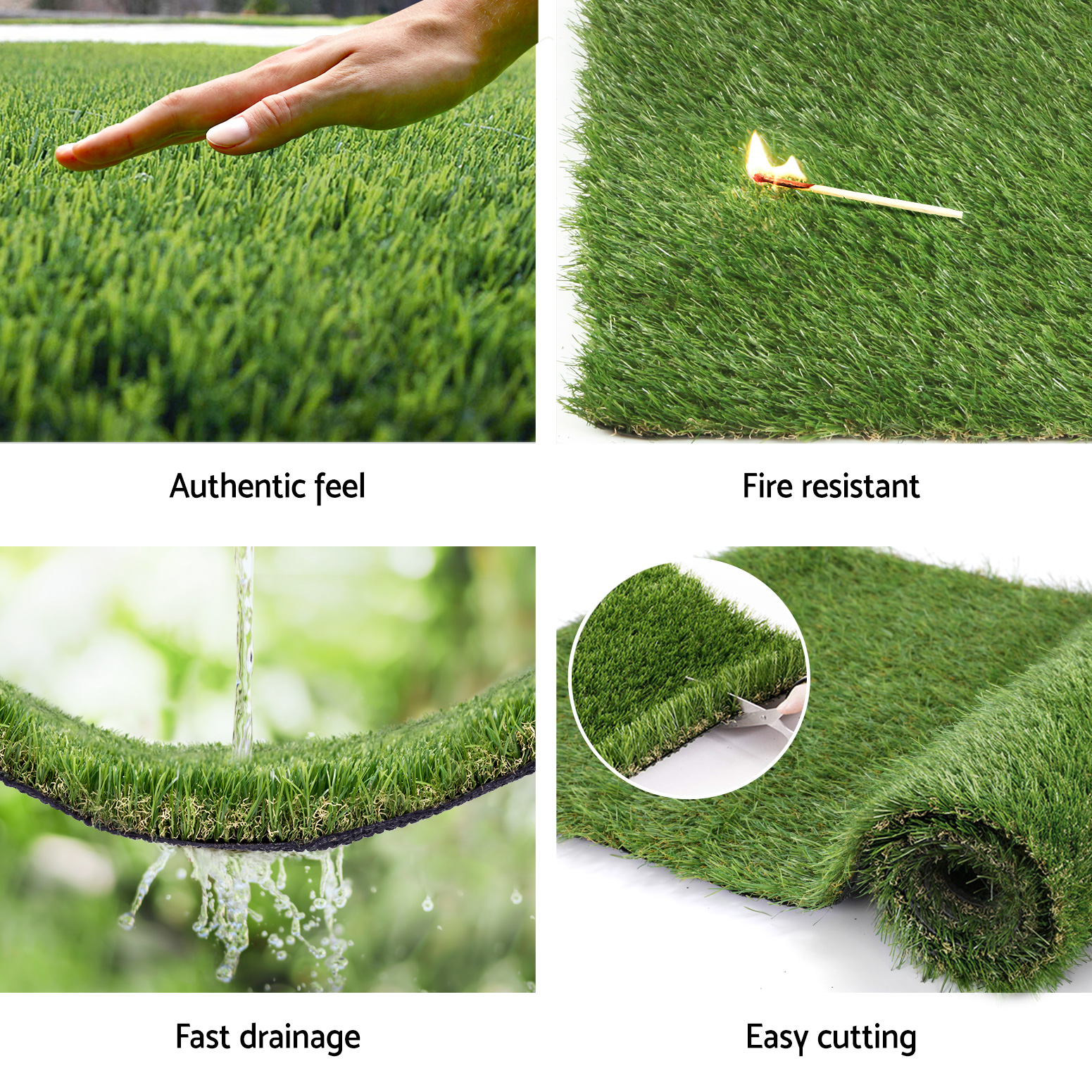 Prime Turf Artificial Grass 30mm 2mx5m 60SQM Synthetic Fake Lawn Turf Plastic Plant 4-coloured โ image 5