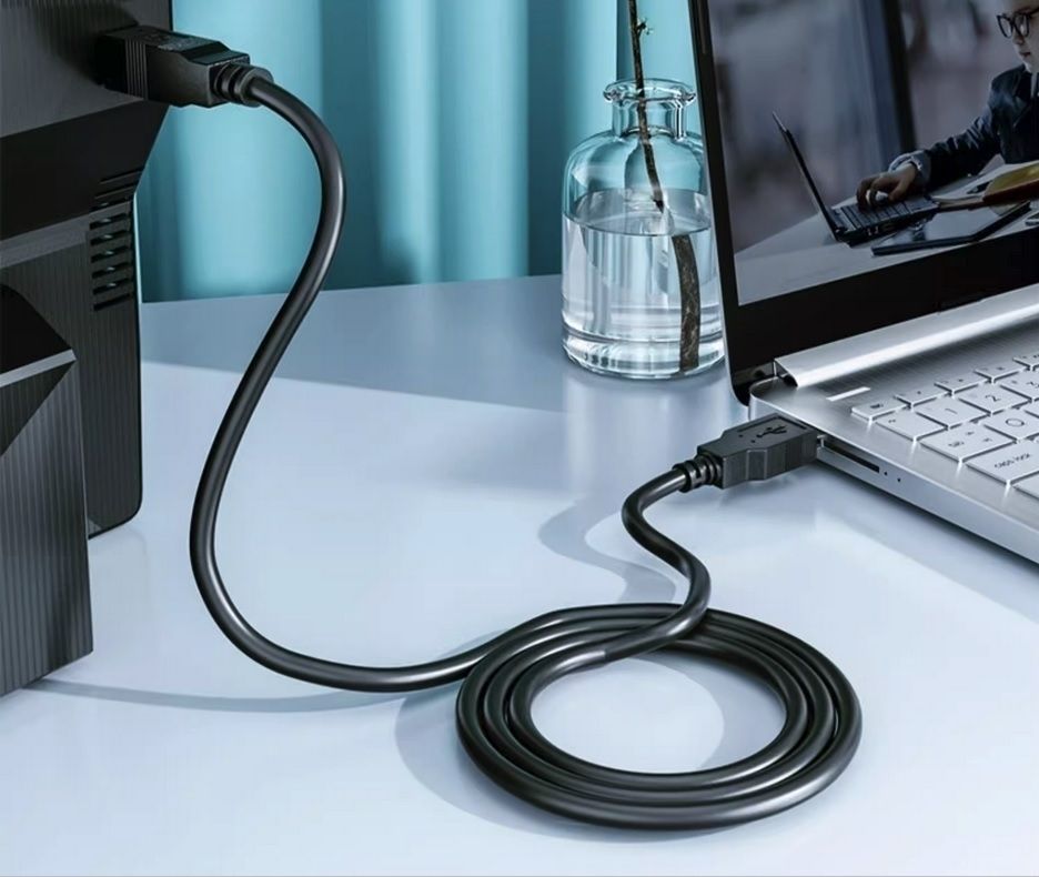 HP DHC-PT100-2M USB-A to USB-B v2.0 cable 2M Black — image 5