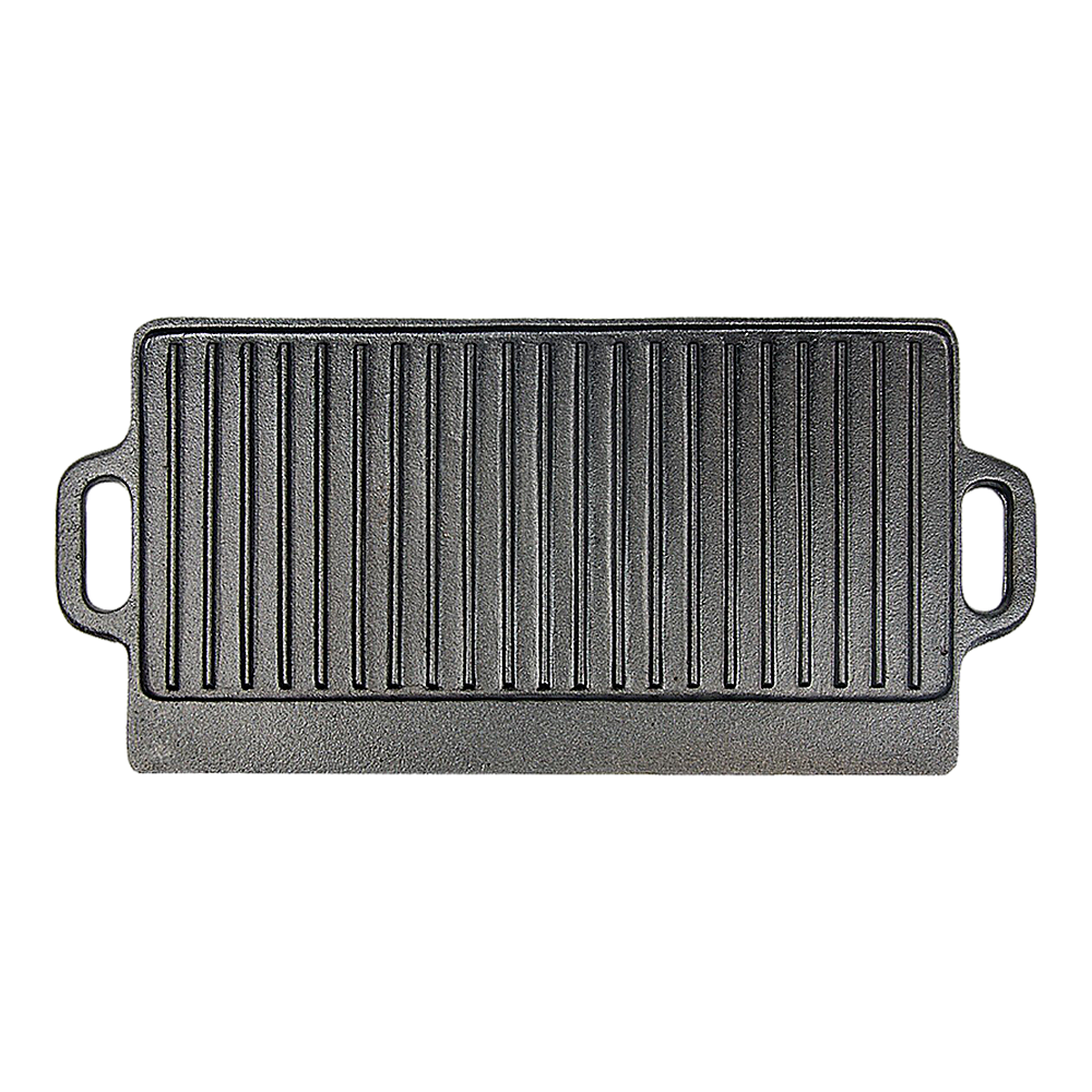46x22 cm Cast Iron Reversible Griddle Plate BBQ Hob Cooking Grill Pan โ image 6