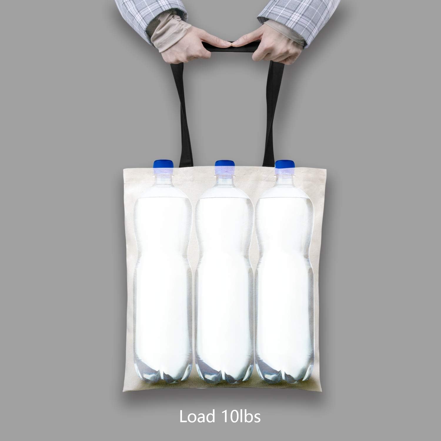 6-Pack Economical Cotton Tote Bag, Lightweight Medium Reusable Grocery Shopping Cloth Bags, Suitable for DIY, Advertising, Promotion, Gift, Activity — image 6
