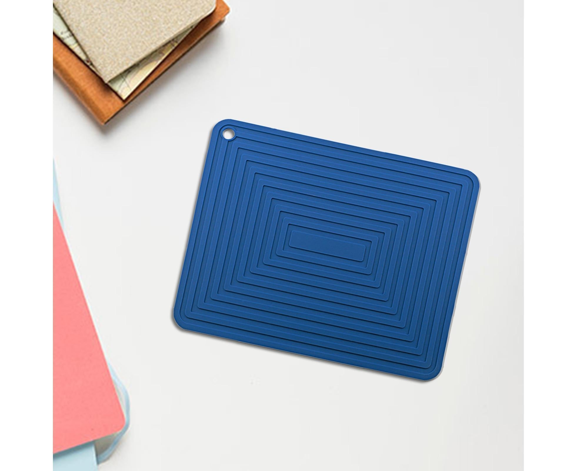 Table Mat Silicone Rectangular - Navy Blue — image 3