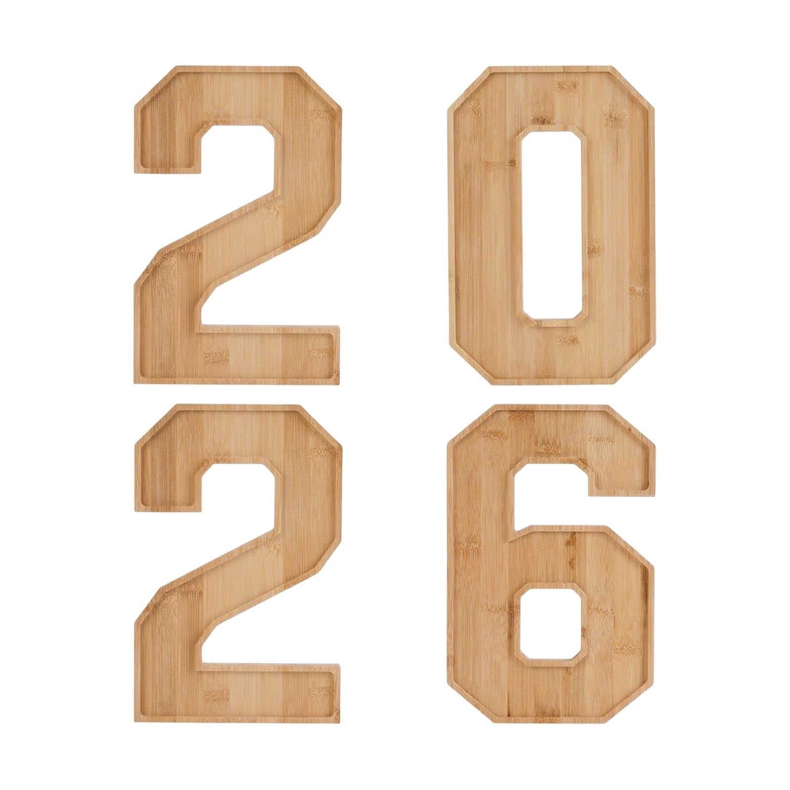 Wooden 2026 Party Supplies Charcuterie Numbers Fillable Decoration,2026 Graduation Fillable Numbers,Number Charcuterie Board Box for Fruit Cheese Platter Candy