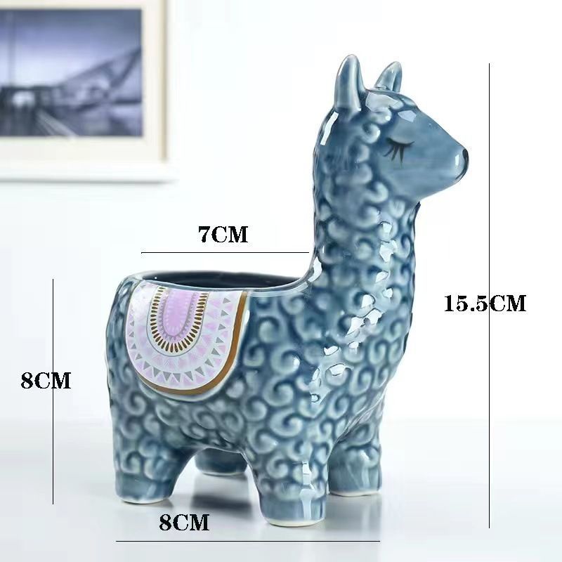 Alpaca Red Ceramic Planter — image 3