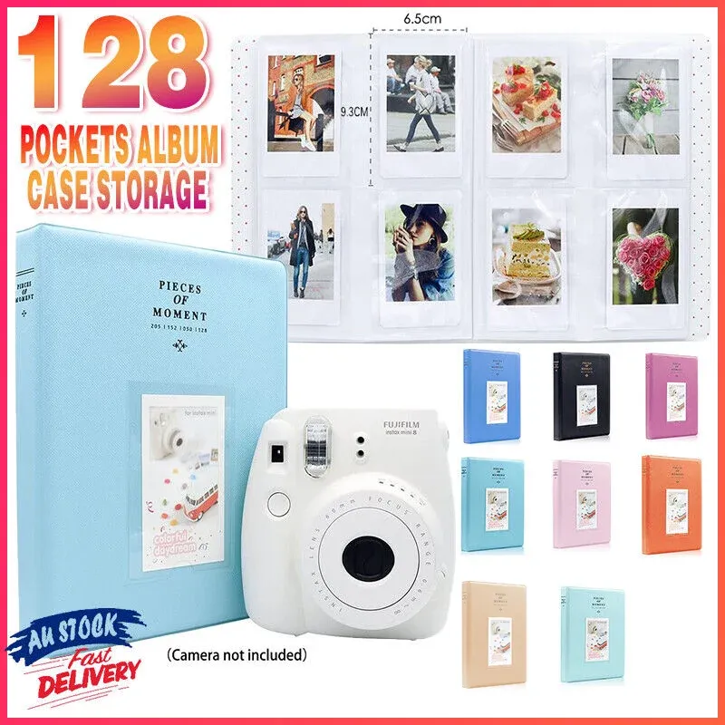 128 Pockets Album Case Storage For Polaroid Photo FujiFilm Camera Film - Pink โ image 2