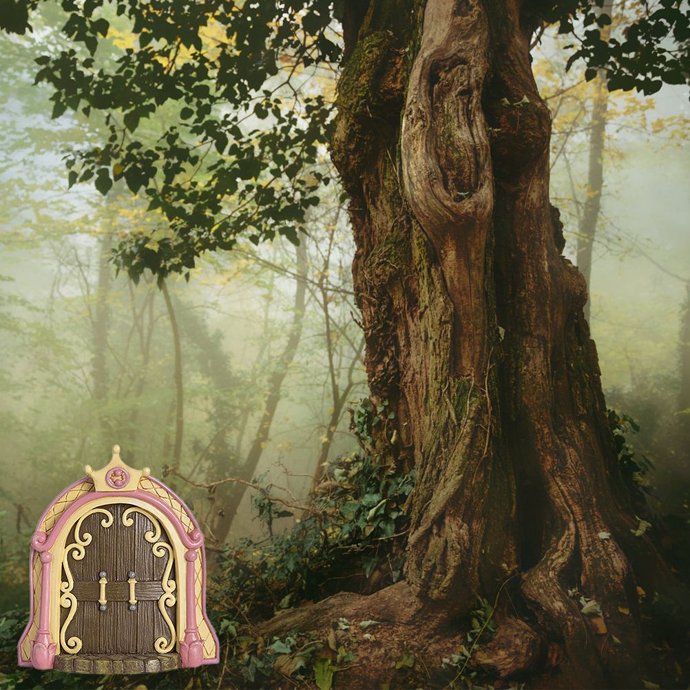 Fairy Door for Trees Miniature Fairy Garden Outdoor Decor Accessories Yard Art Sculpture Decoration for Kids Room Wall Trees โ image 6