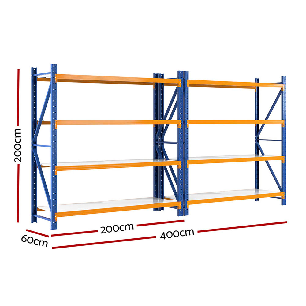 Giantz 4Mx2M Garage Shelving Warehouse Rack Orange — image 2