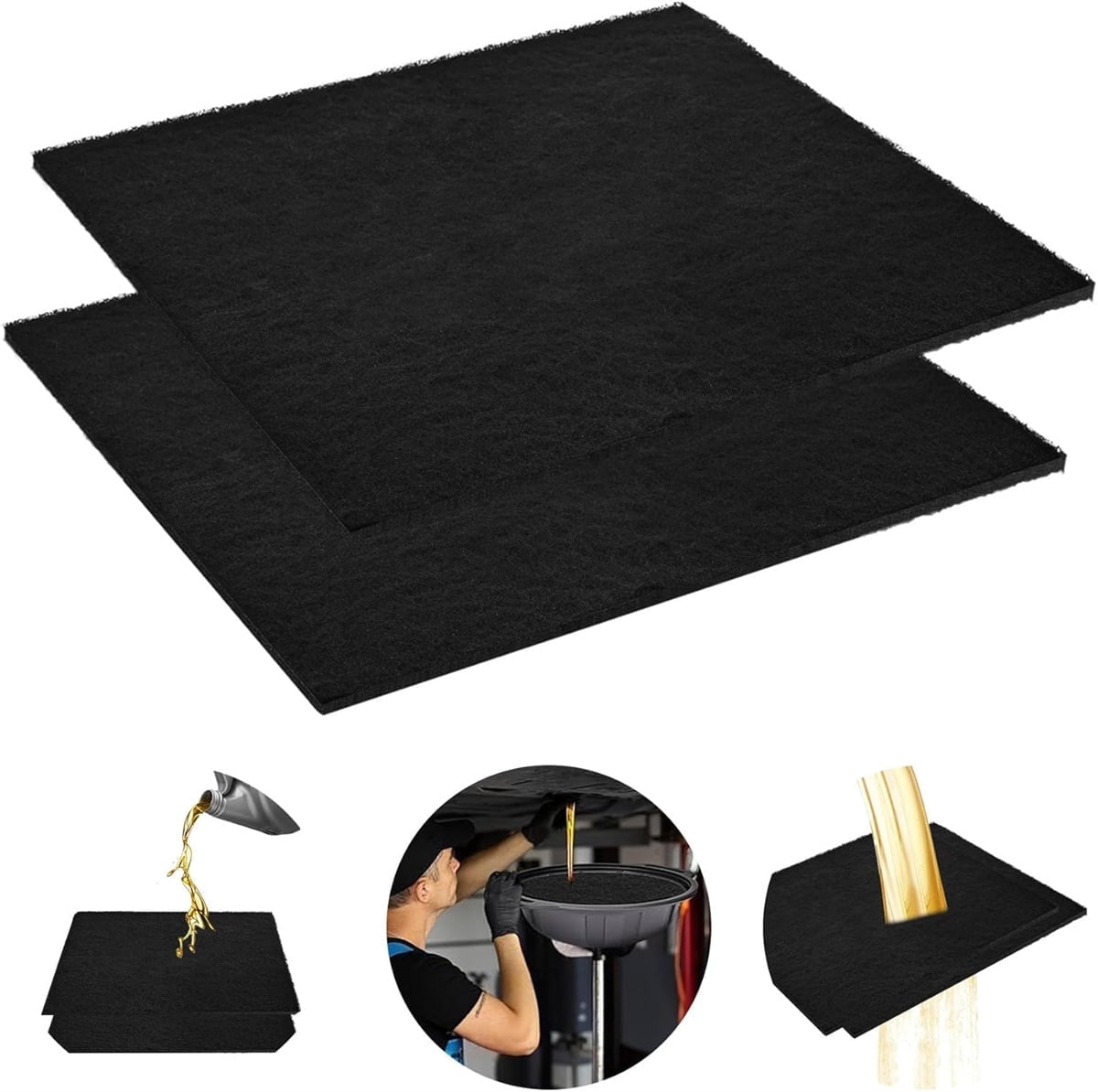 1Pc Oil Drain Splash Pad,22 " No Splatter Pad,Heat-Resistant Oil Drip Pad for Car Oil Changing Transmission Drain Pan,Square Oil Change Mat,Oil Drain Pan Pad — image 2