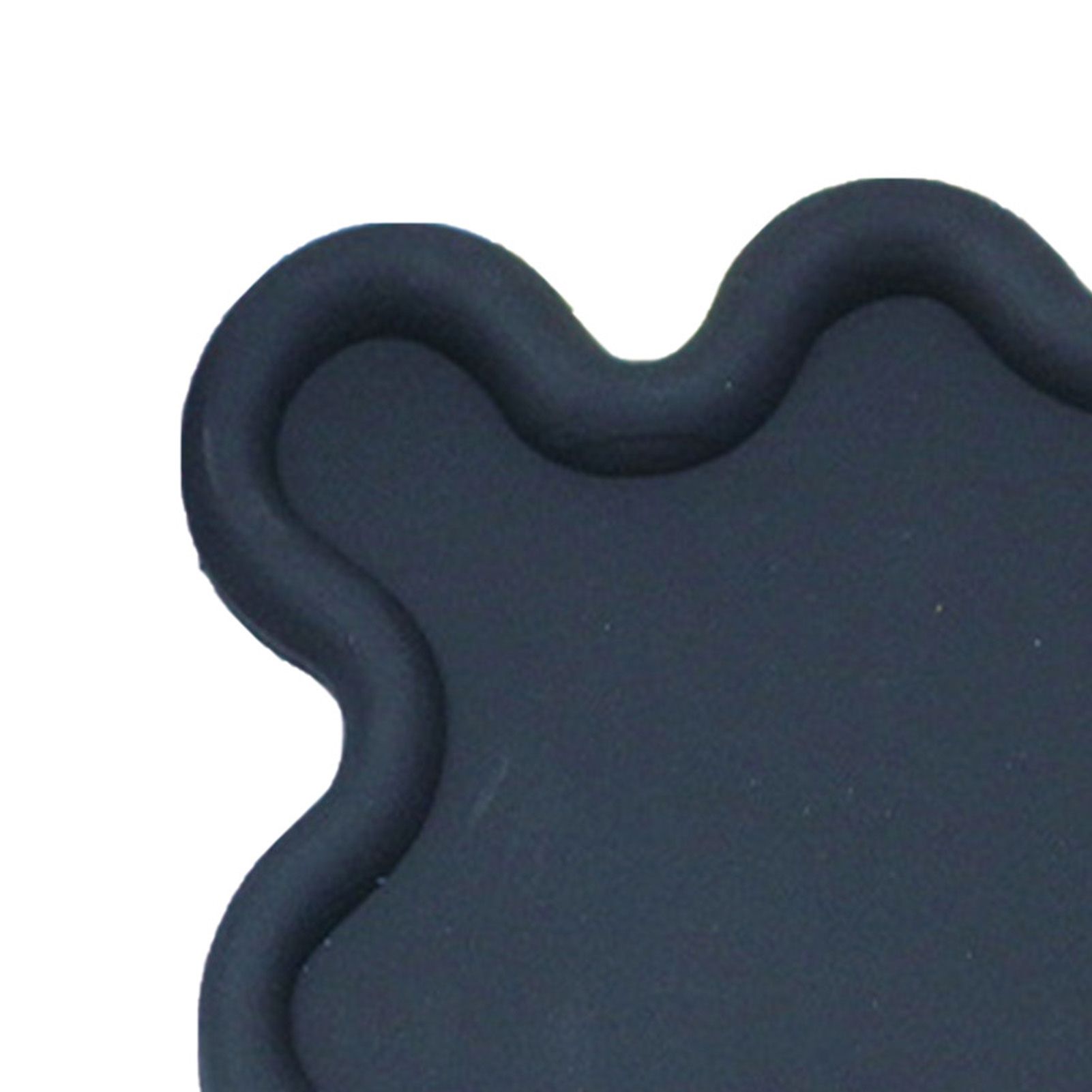 Cup Mat PVC Irregular Shape Heat Resisting Waterproof Household Bowl Mat for Kitchen Black — image 3