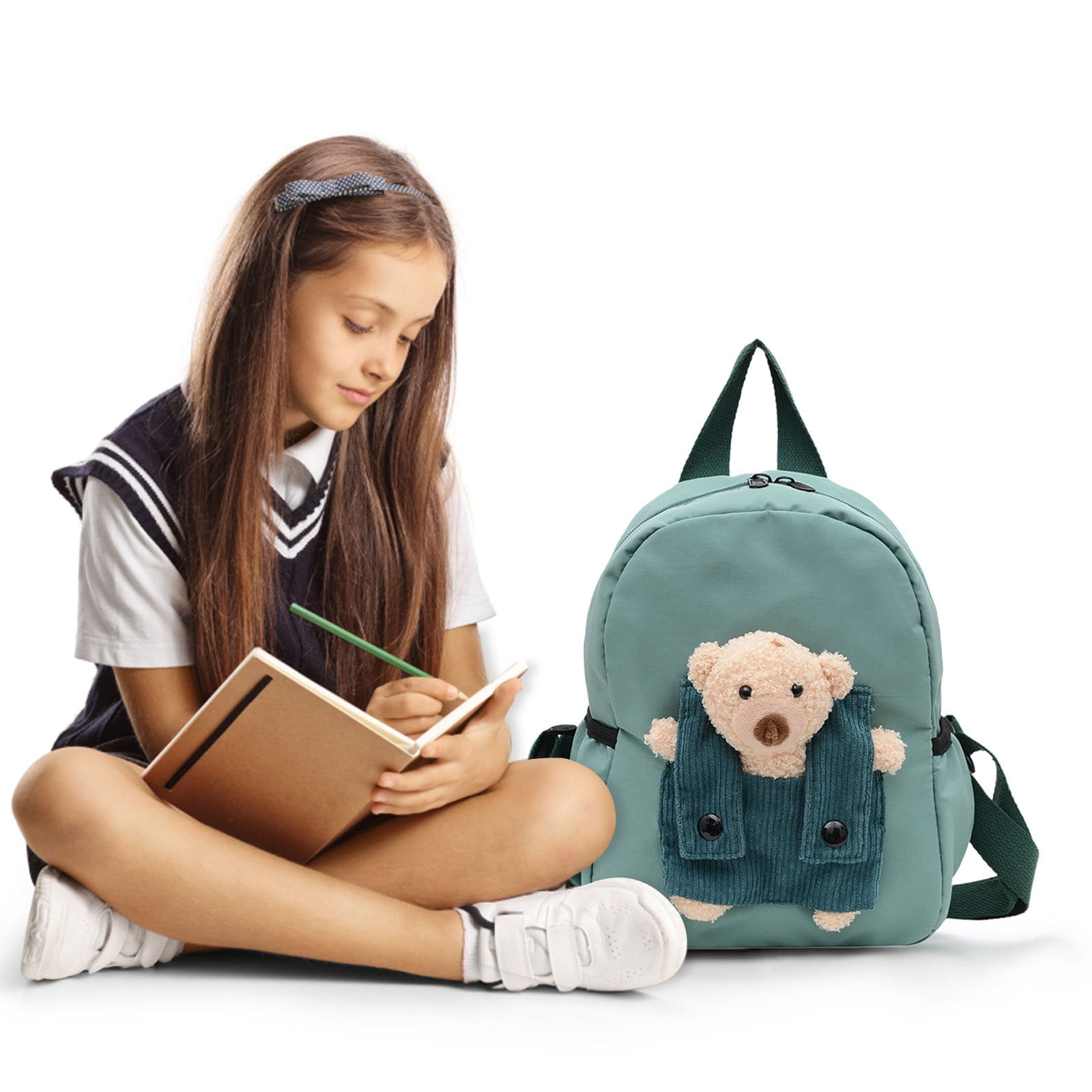 1 Pcs Travel Backpack,Cute Custom BookBag with Detachable Bear,Travel Backapck for Women/Men Casual Laptop Bookbag,Large Capacity Backpack for Birthday — image 2