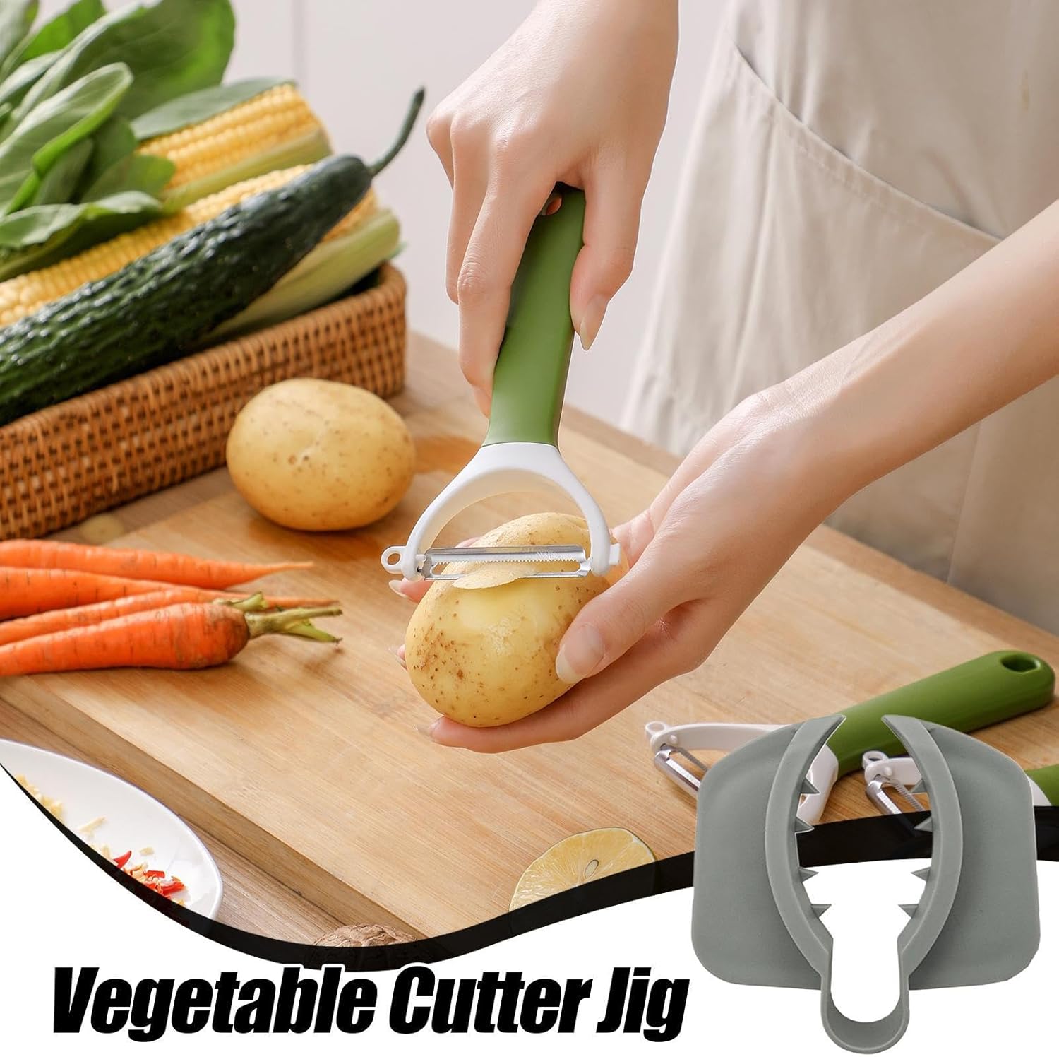 1 Piece Grey Anti-Slip Vegetable Cutter Safety Gloves - Ergonomic Kitchen Protection for Durable Food Preparation — image 3