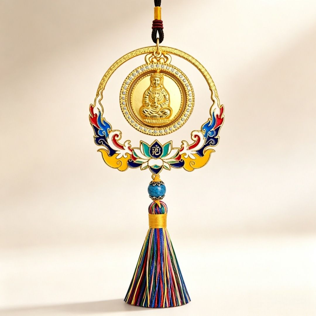Alloy Car Pendant Chinese Style Lion Ornament [diandian guanyin] car ornaments