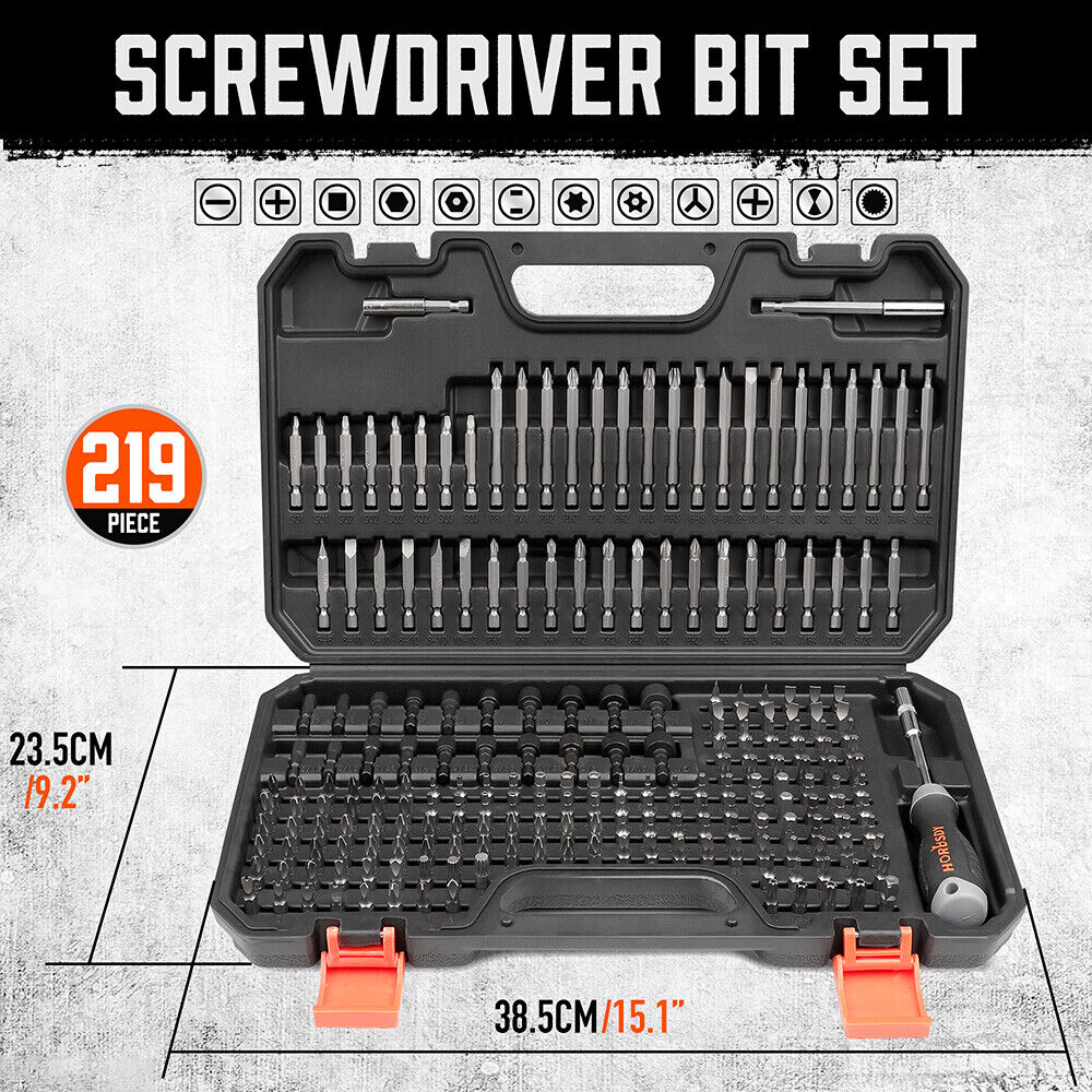 219-Piece Combination Security Bit Set Screw Driver Bit Tamper Proof Torx Box — image 3
