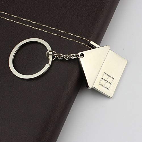 Cute Cartoon House with Window keychain Mental Keyring for Men and Women Gift Silver Fine workmanship, attractive appearance — image 3